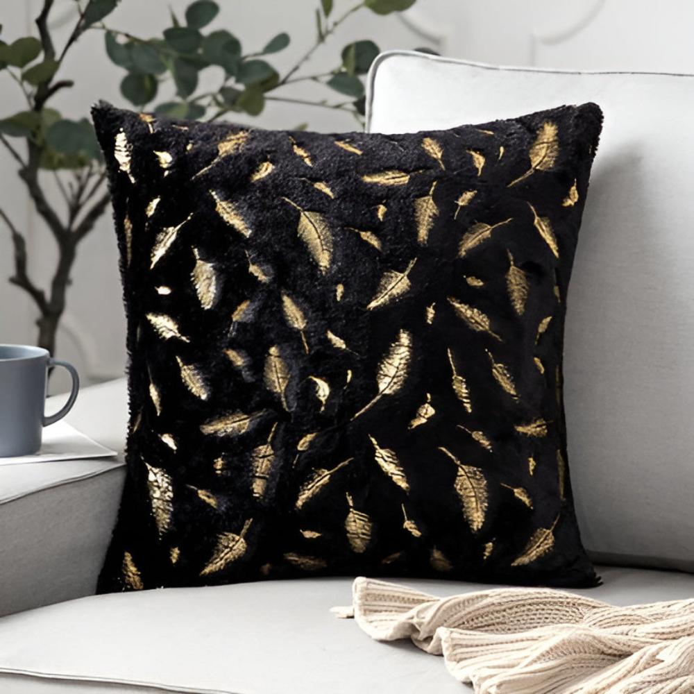 Goldene Blatt Samt Kissenbezüge