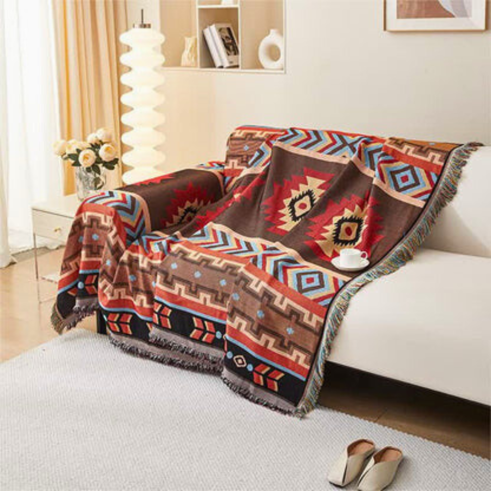 Boho Geometrische Schönheit Sofaüberwurf