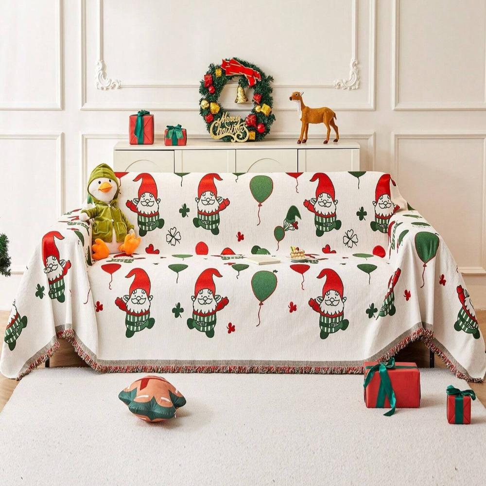 Fröhliche Gnom Weihnachtssofaüberwurf