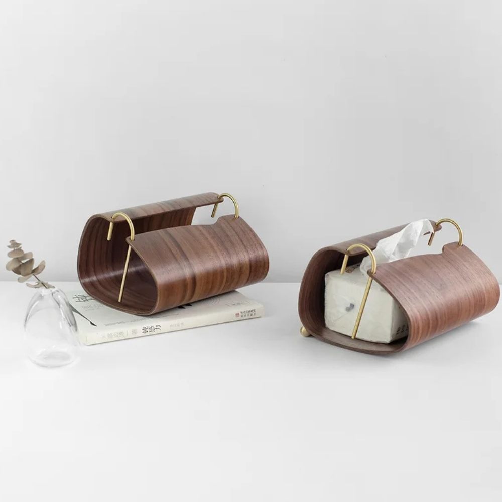 Holz-Bronze Taschentuchhalter