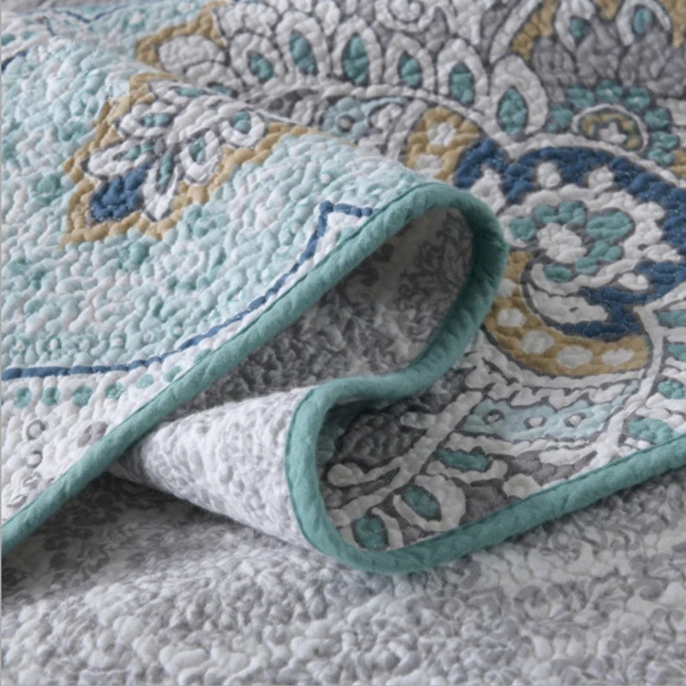 Paisley Aqua Teal Bettüberwurf-Set