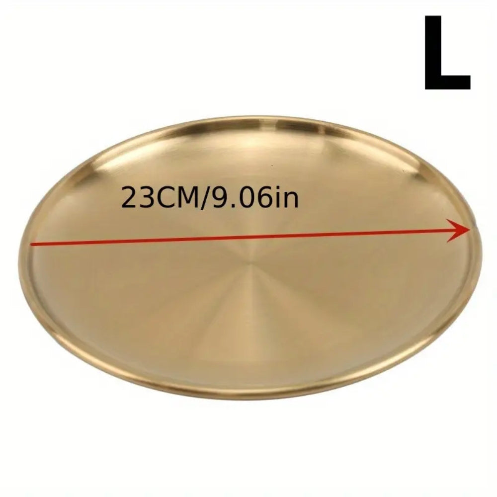 Glänzende Goldene Edelstahl Servierplatten