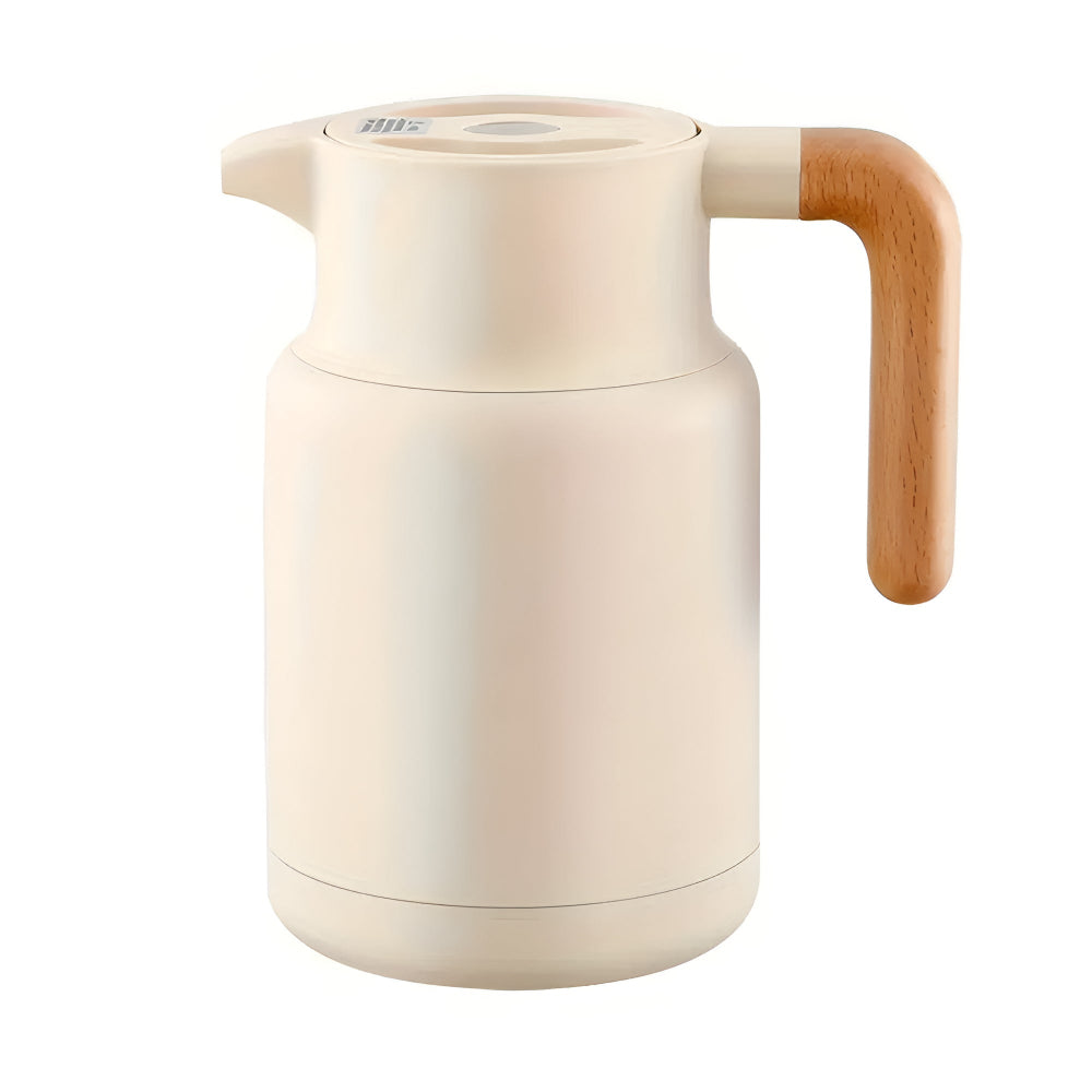 Klassische Thermokaraffe mit Holzgriff