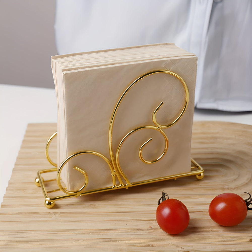 Stylischer Wirbel Serviettenhalter