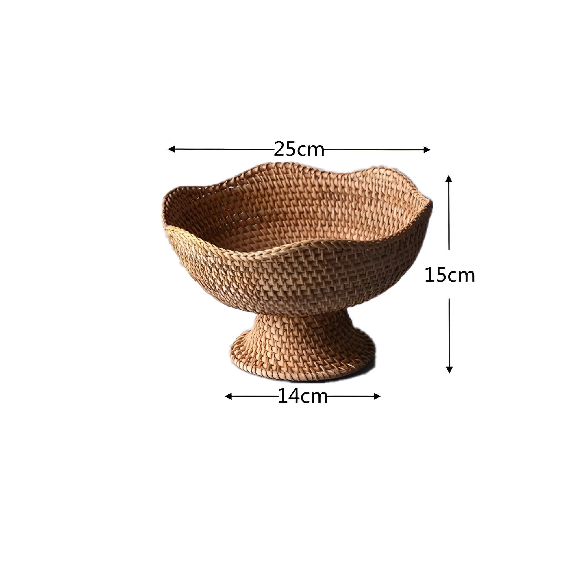 Natürlicher Rattan Handgewebter Obstkorb
