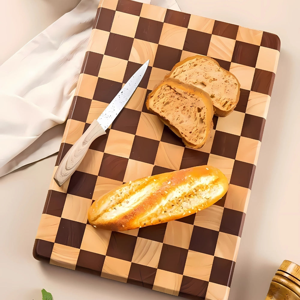 Schach-inspirierte Akazienholz-Schneidebrett