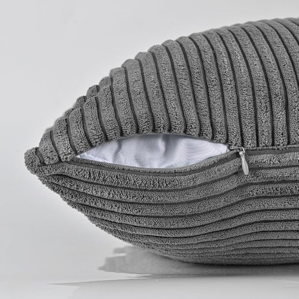 Rustikale Corduroy Kissenhülle