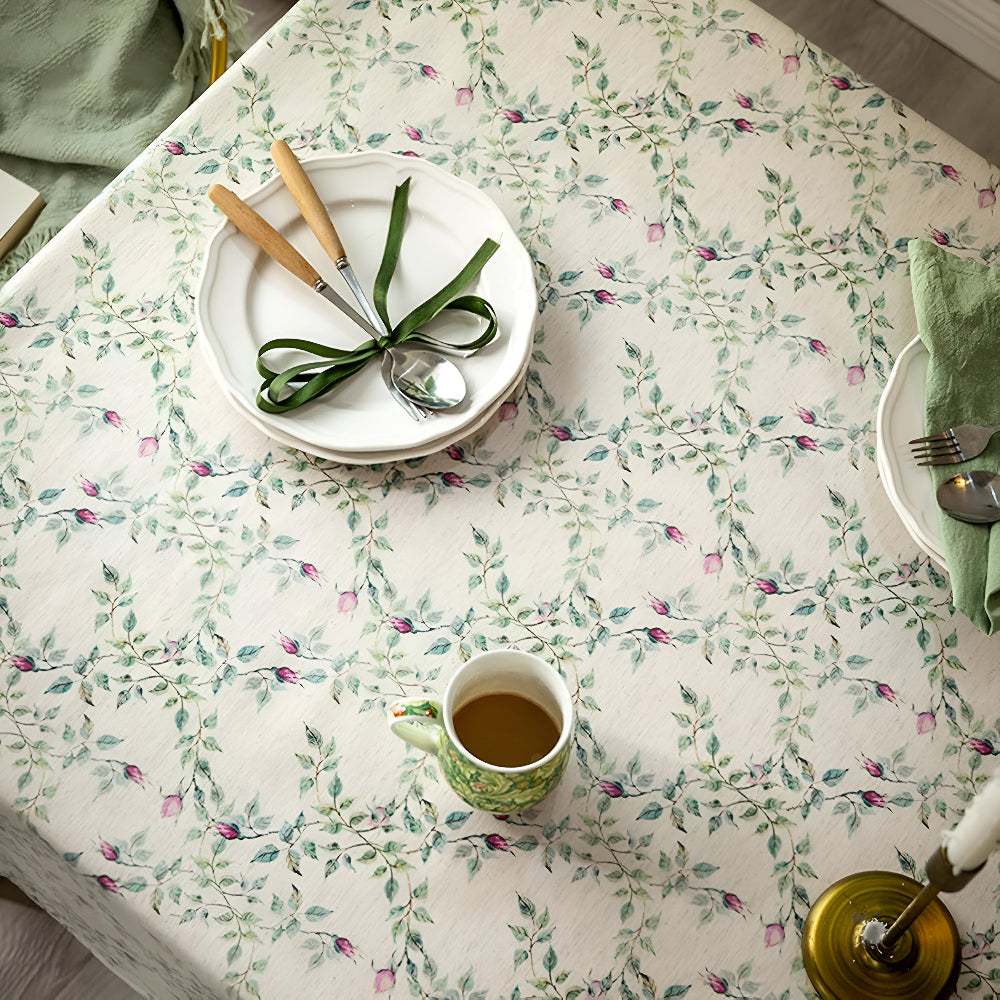 Blumiger Flüstertischdecke