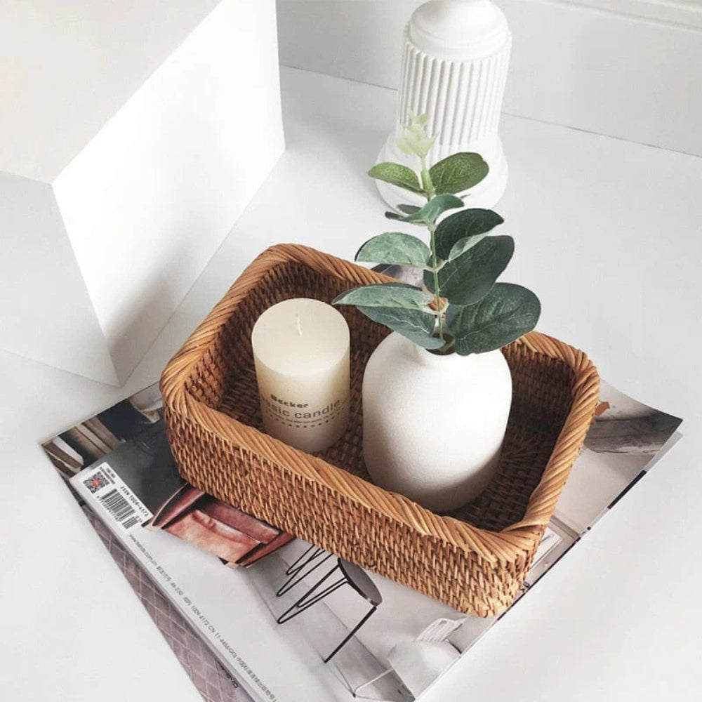 Artisan Rechteckiger Rattan Aufbewahrungskorb