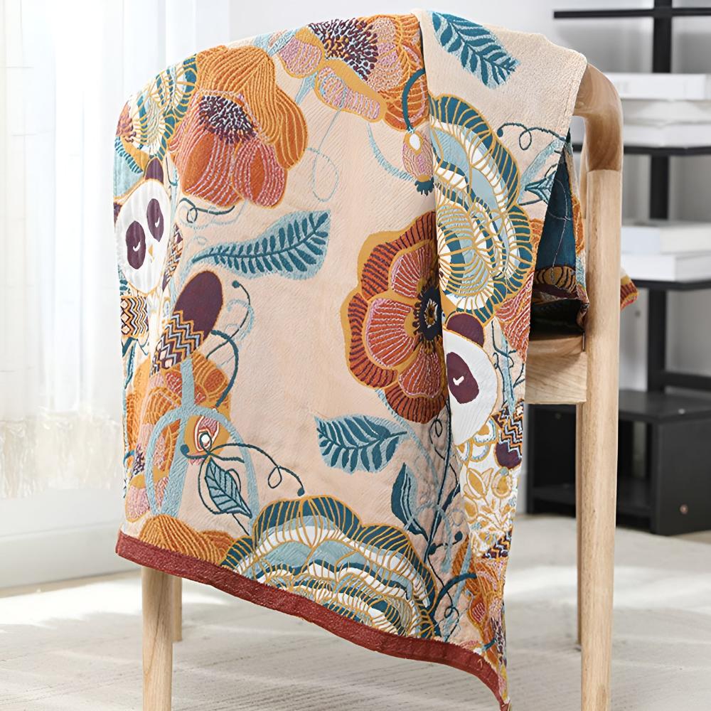 Floral Panda Badetuch
