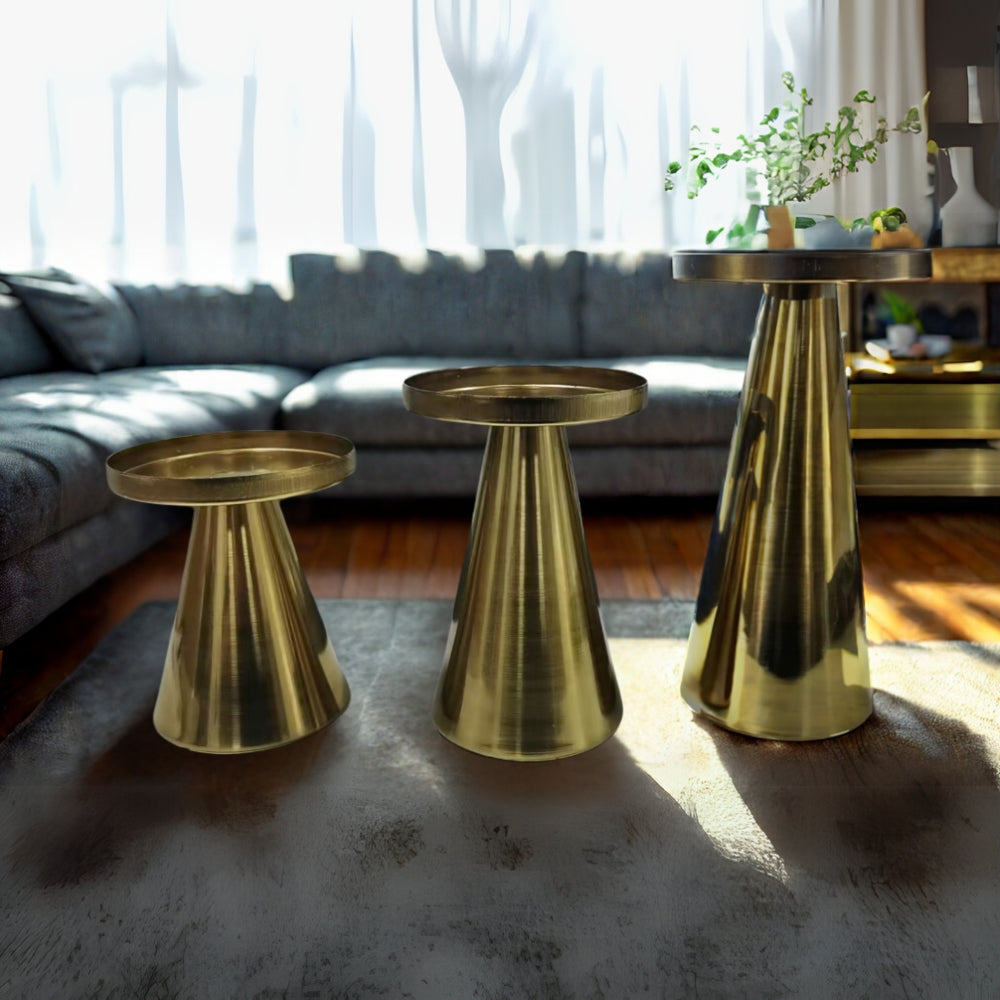 Elegante Messingkerzenhalter | Set von 3