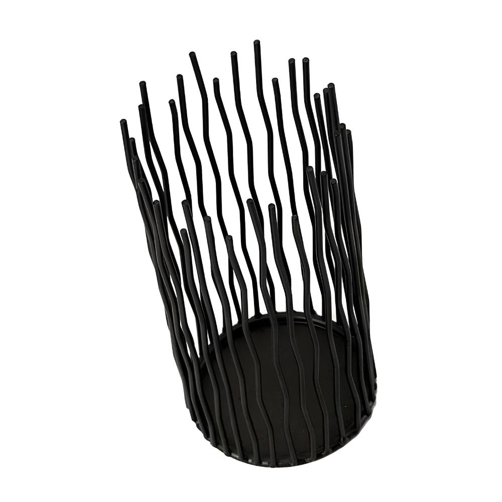 Schwarzer Eisen Kerzenhalter Tisch