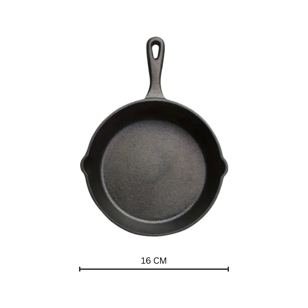 Schwarze Gusseisenpfanne