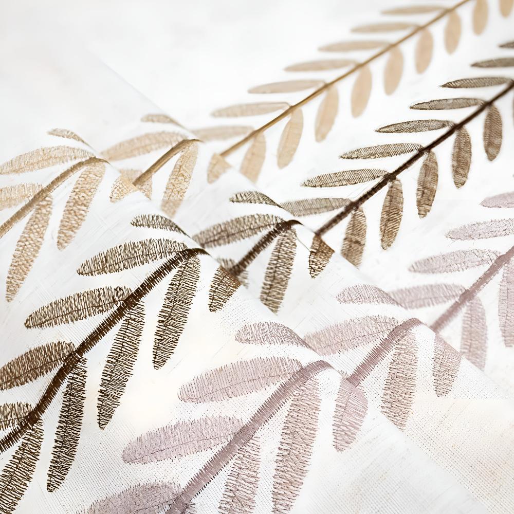 Elegante Blätter Bestickte Tischdecke