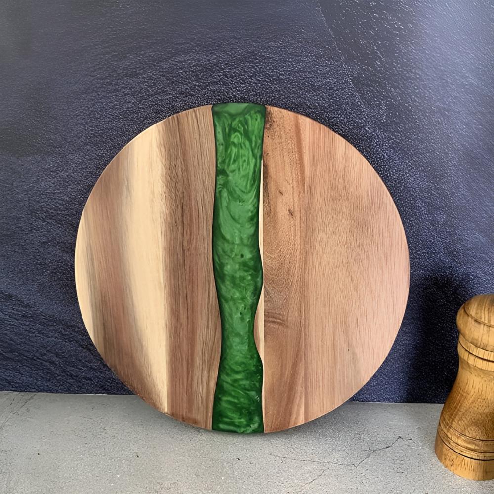 Artisan Epoxy Runde Holzschneidebrett