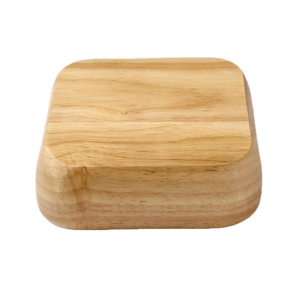 Natürliche Holzquadratschüssel