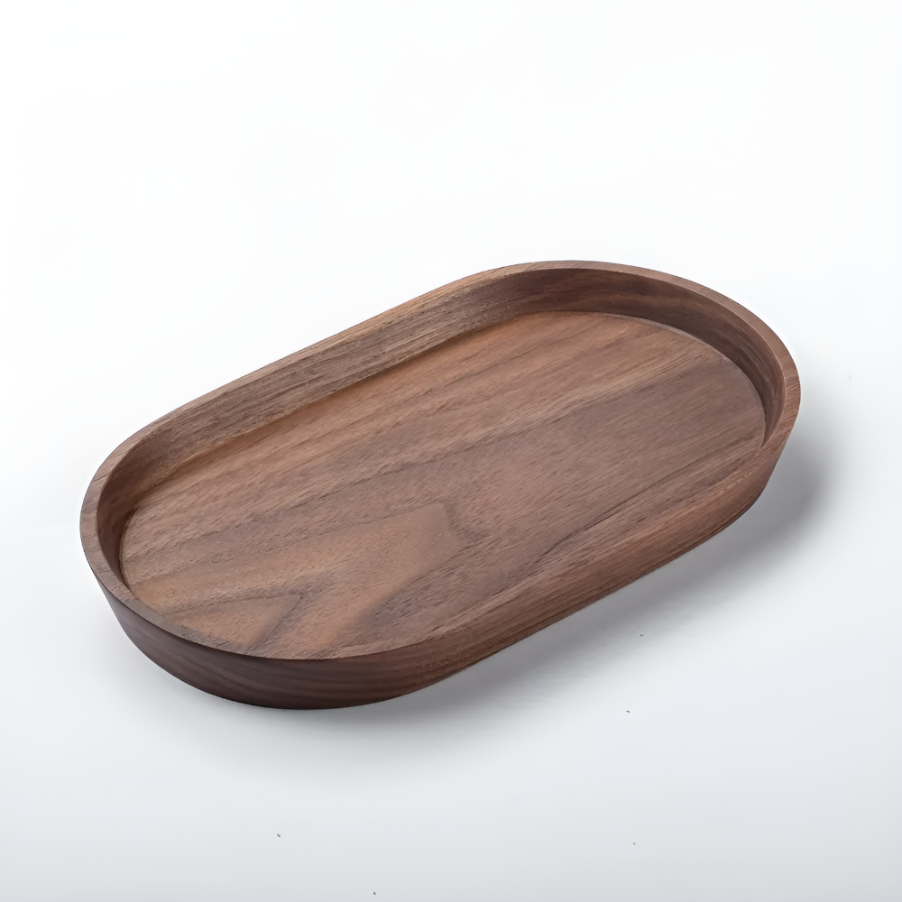 Naturbelassene Holzservierplatte