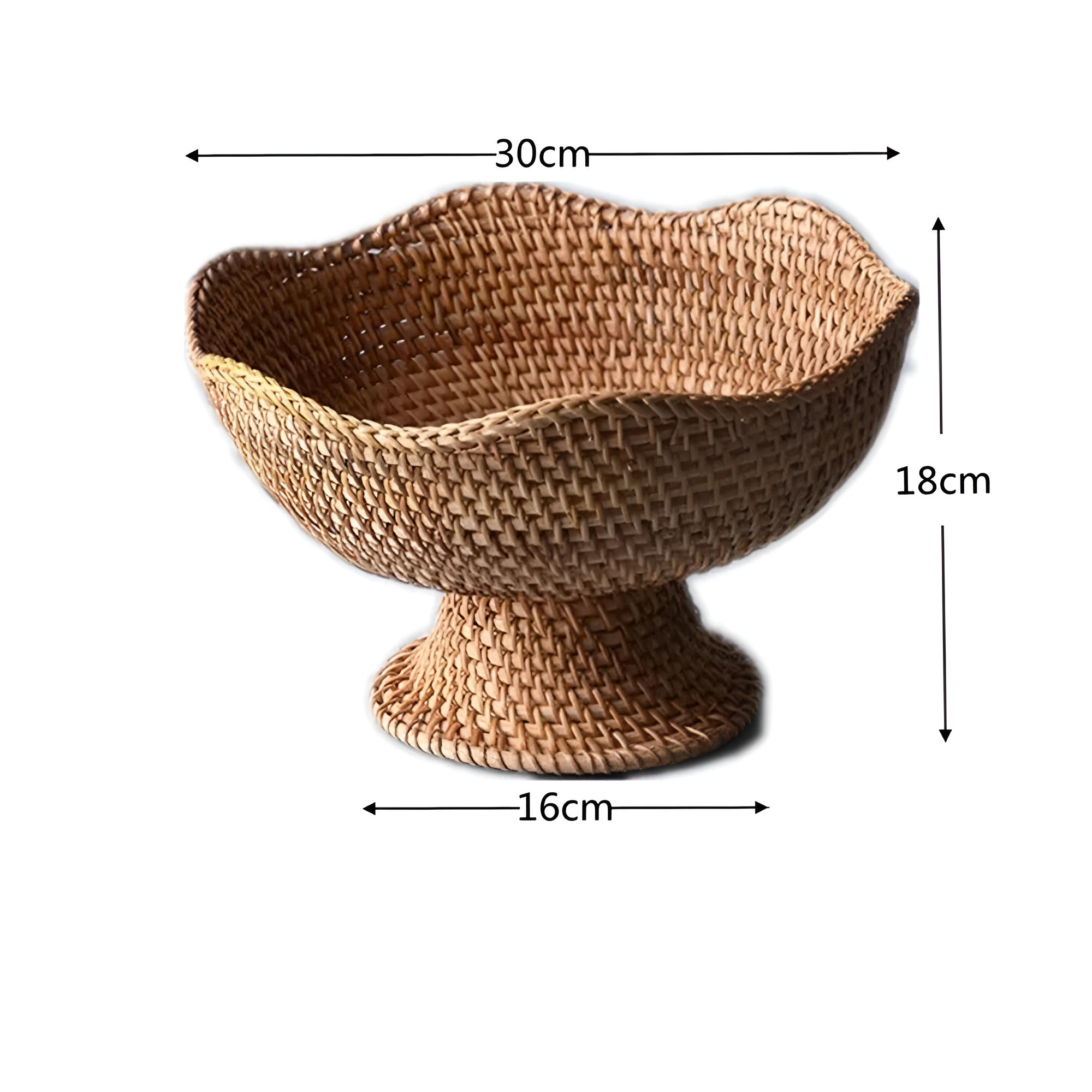 Natürlicher Rattan Handgewebter Obstkorb