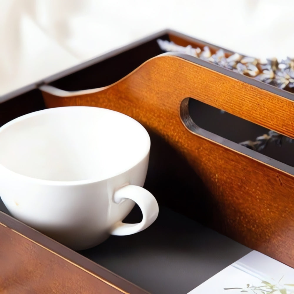 Zeitloser Vintage Holz Organizer Tray