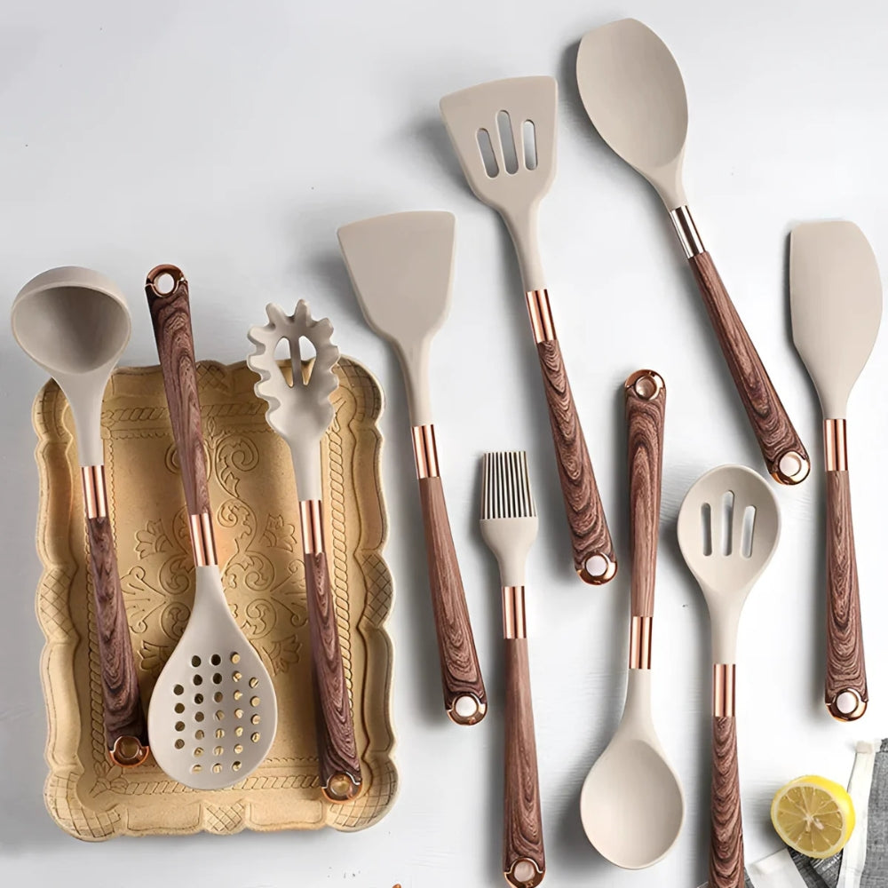 Luxe Silikon Kochutensilien | 10-teiliges Set