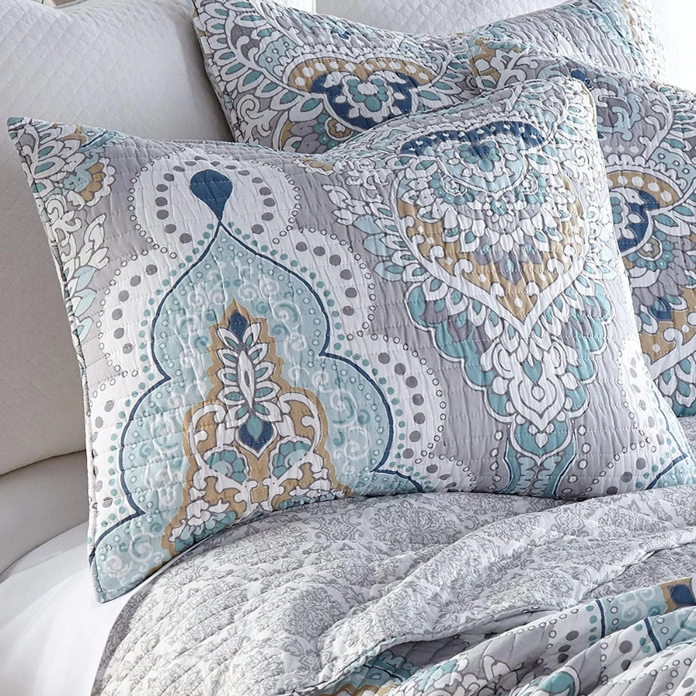 Paisley Aqua Teal Bettüberwurf-Set