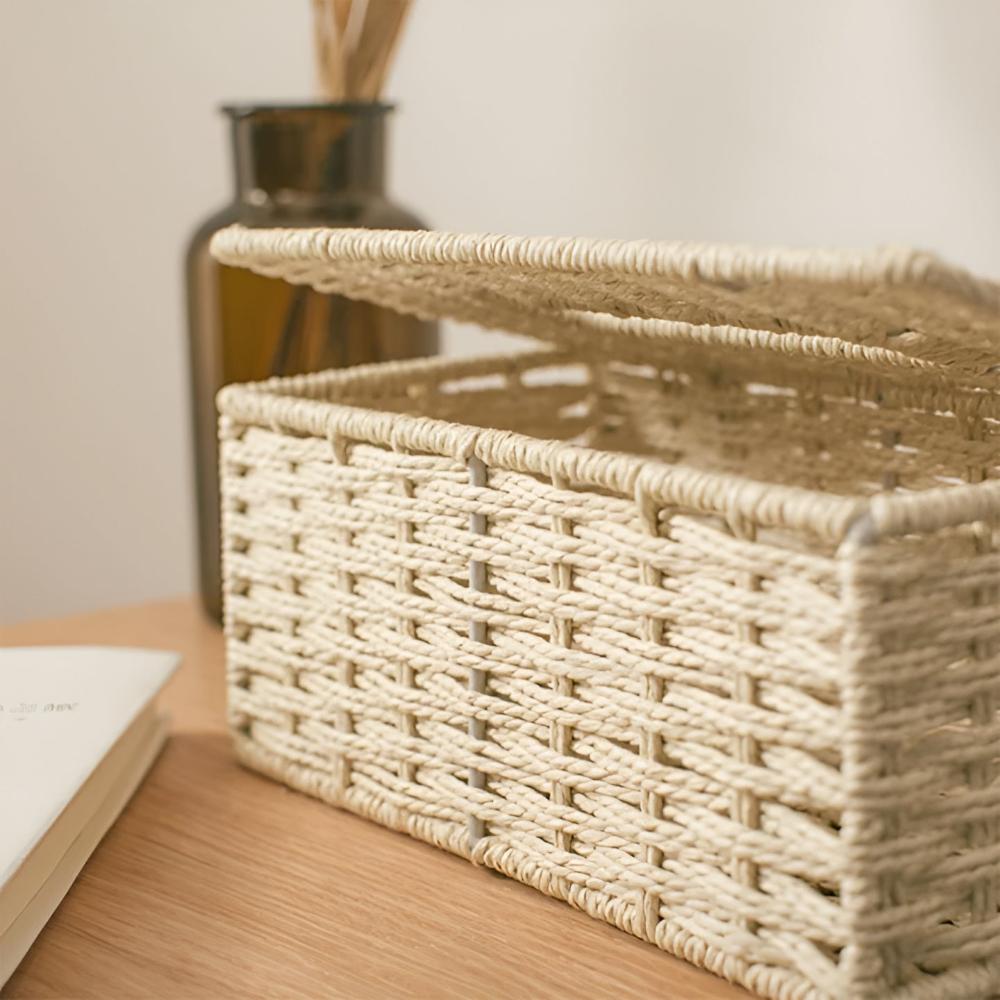 Rustikale Rattan-Taschentuchbox
