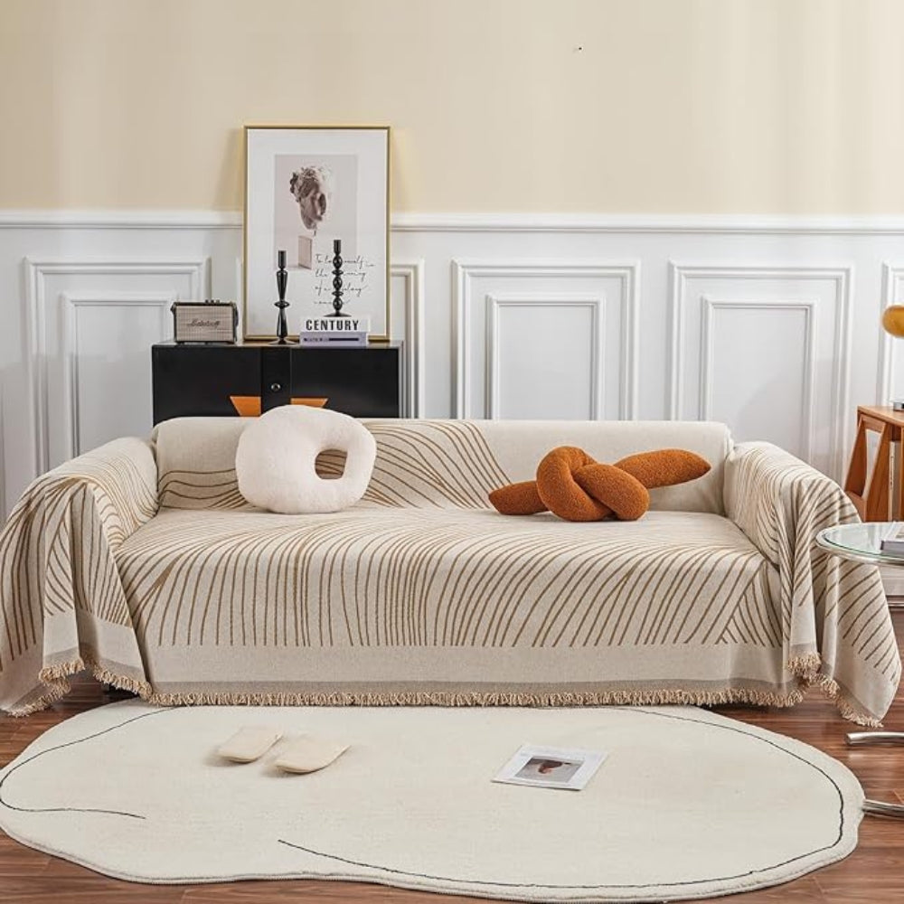 Calista Wave Chenille Sofaüberwurf