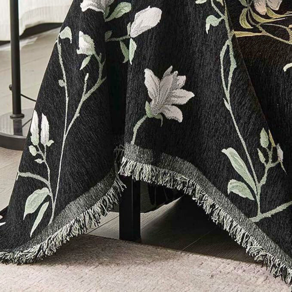 Vintage Blumen Chenille Sofabezug