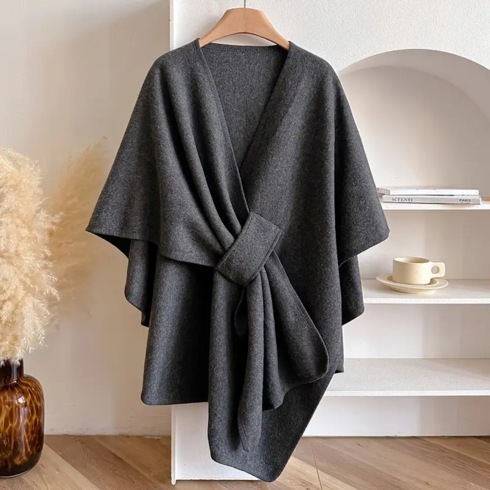 Luxuriöser winddichter Poncho-Schal-Mantel