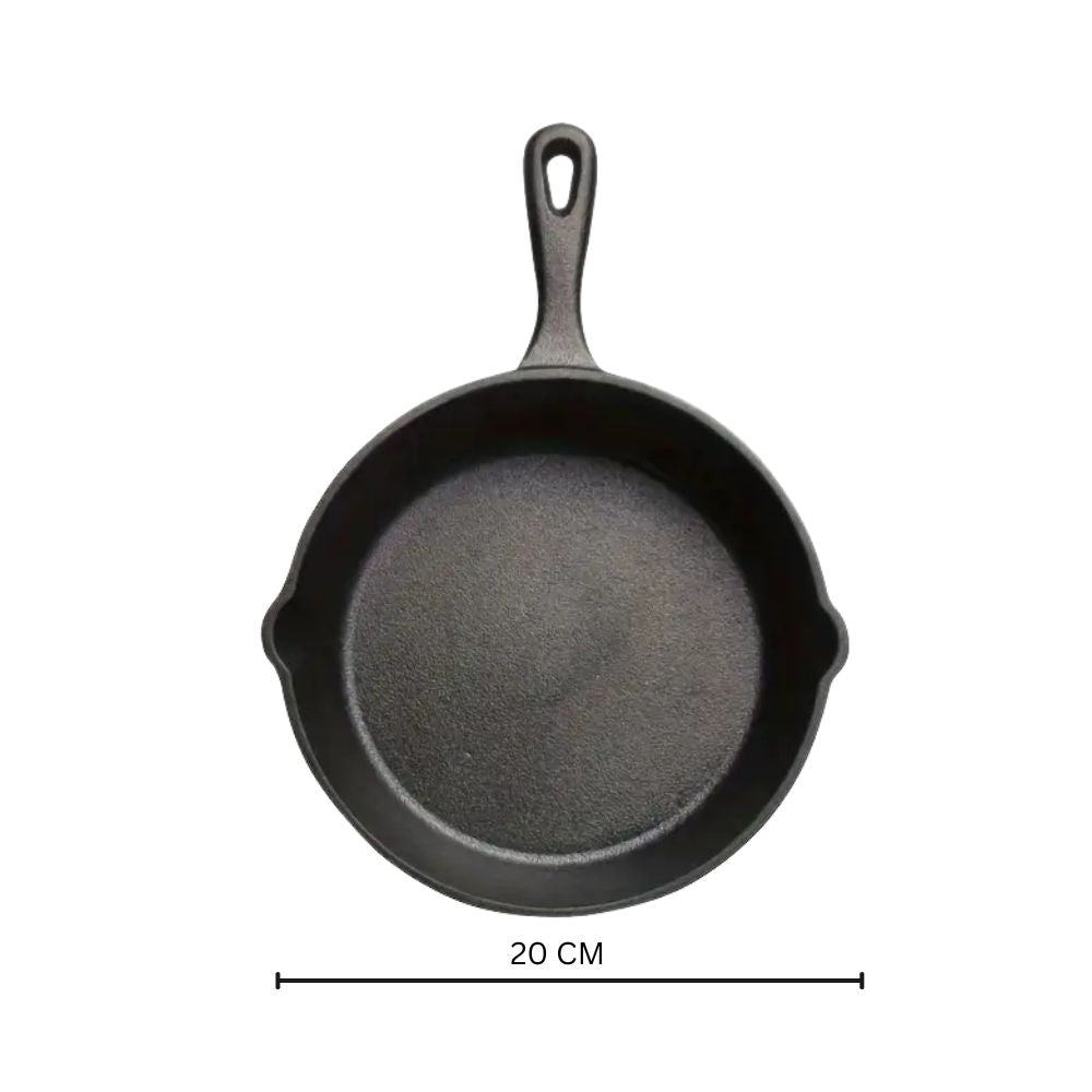 Schwarze Gusseisenpfanne