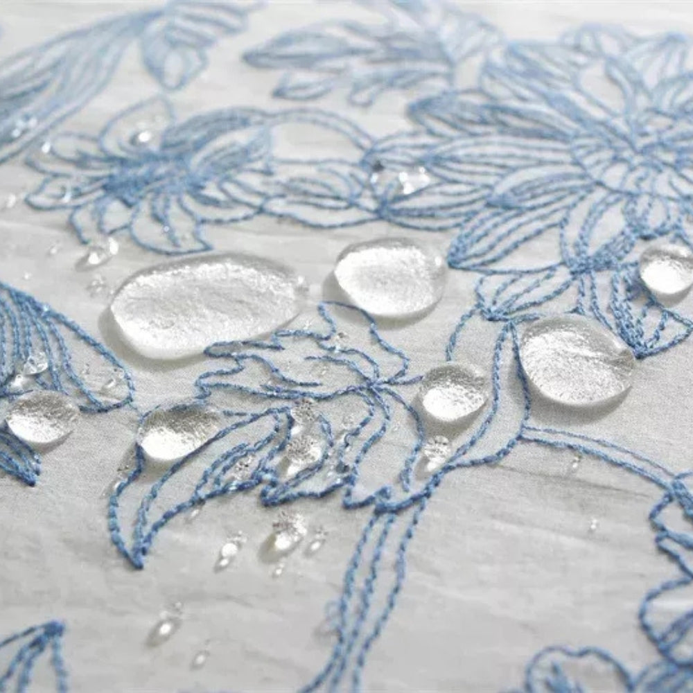 Delfina Blaue Blumen Spitzen-Tischdecke