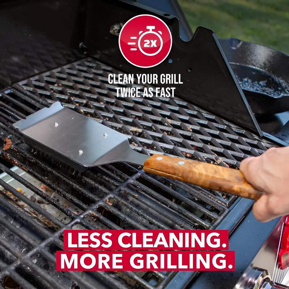 Edelstahl Grillbürste und Schaber