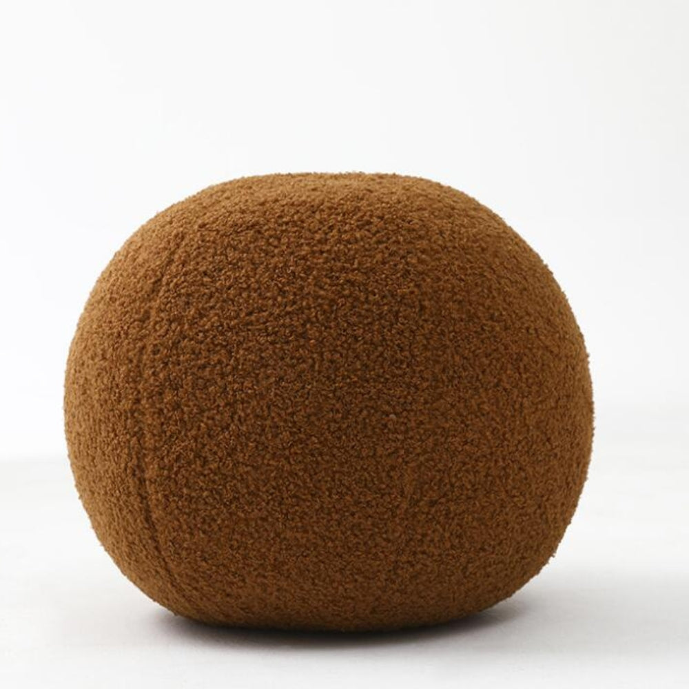 Plüsch Ballförmiges Boucle Kissen