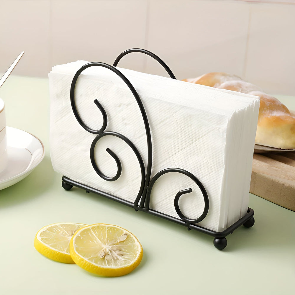 Stylischer Wirbel Serviettenhalter