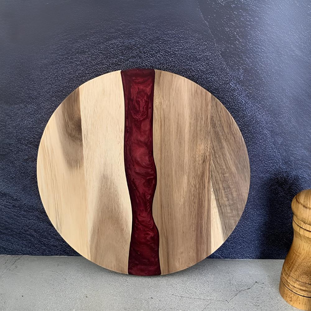 Artisan Epoxy Runde Holzschneidebrett