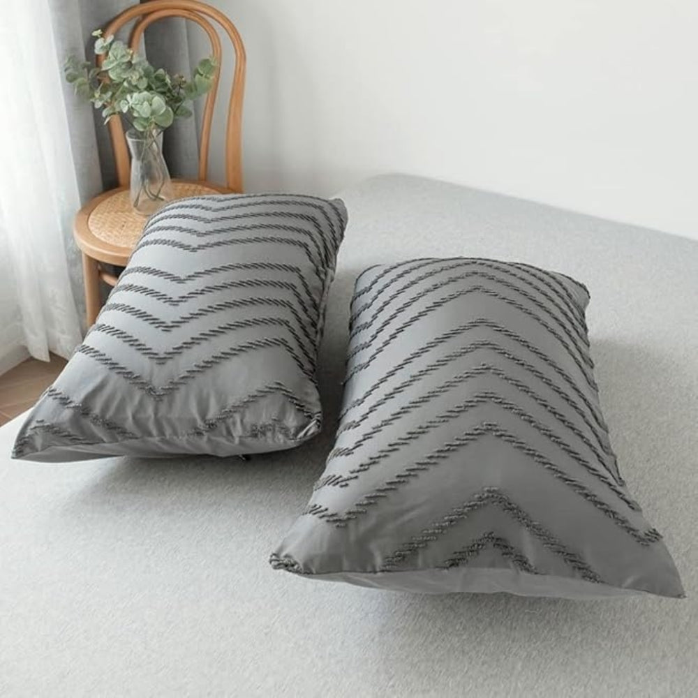 Chevron Plüsch Bettbezug | 3-teiliges Set
