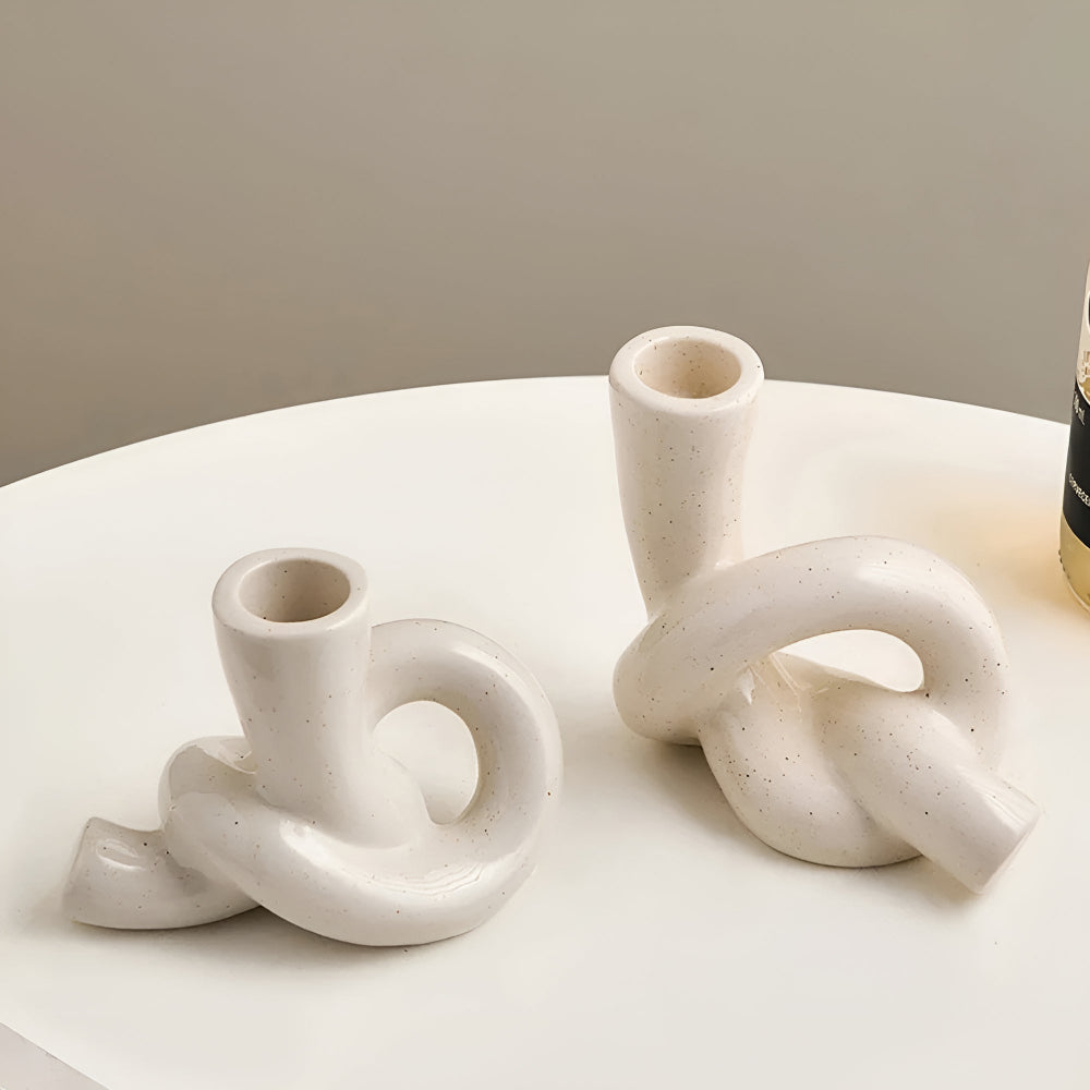 Knot Kerzenhalter aus Keramik