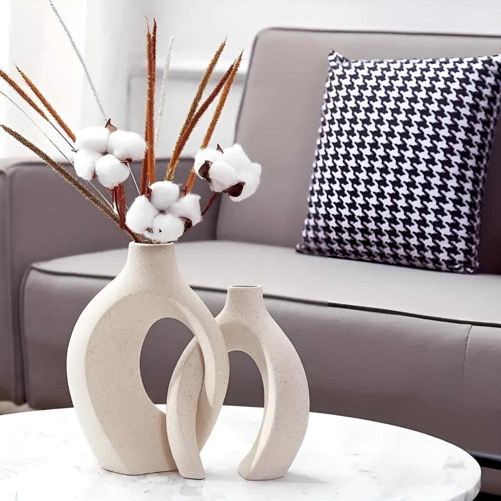 Unity Vase Duo | Modernes Abstract Keramik