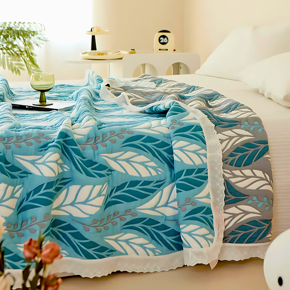 Lush Leaf Bambusfaser Atmungsaktende Decke