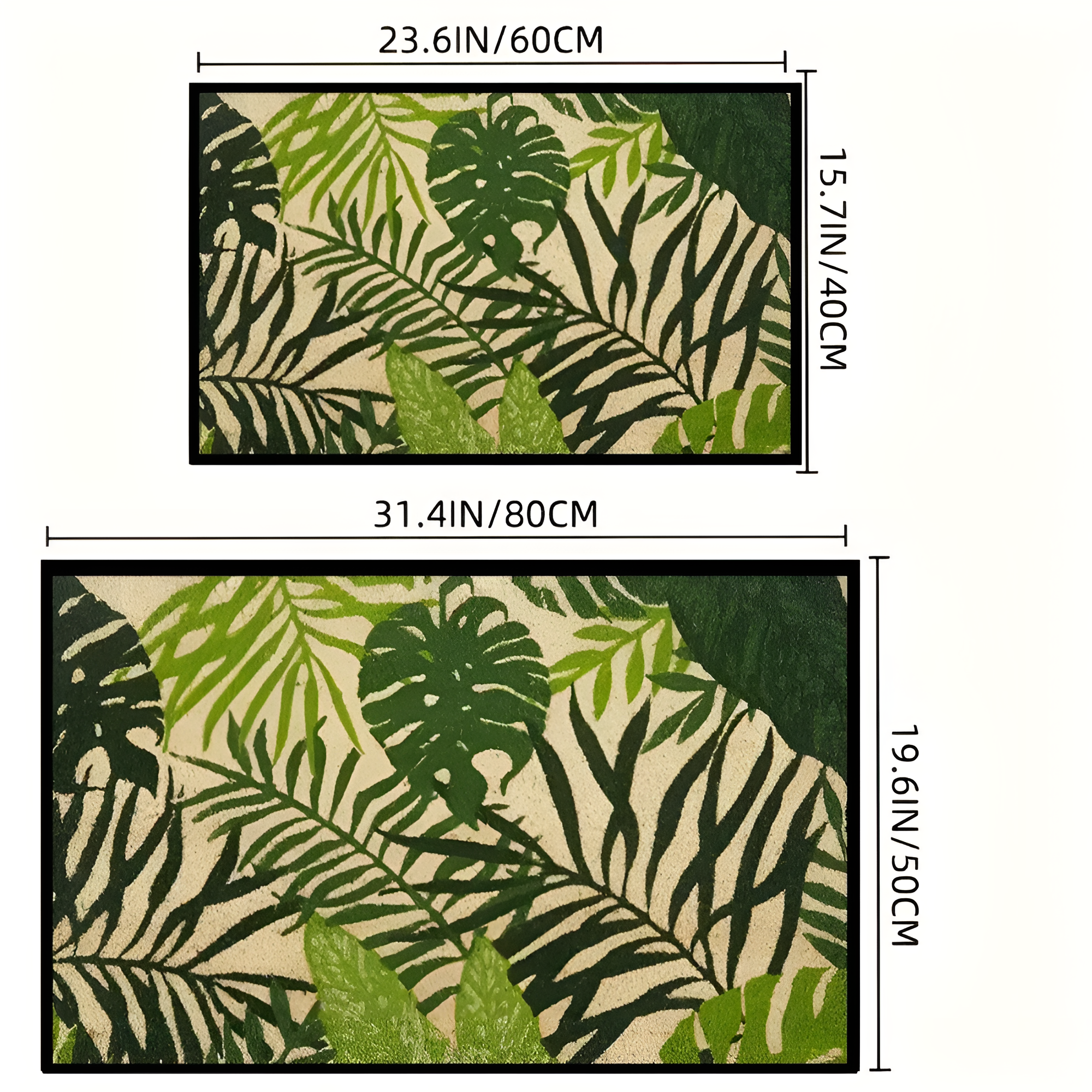 Monstera Rutschfeste Fußmatte