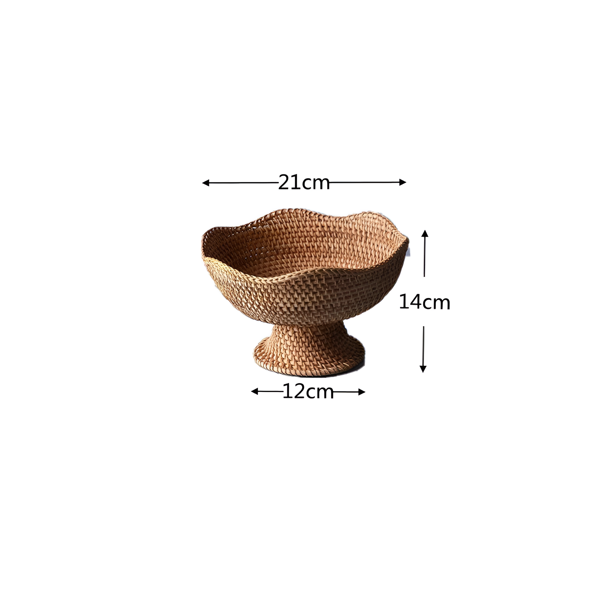 Natürlicher Rattan Handgewebter Obstkorb