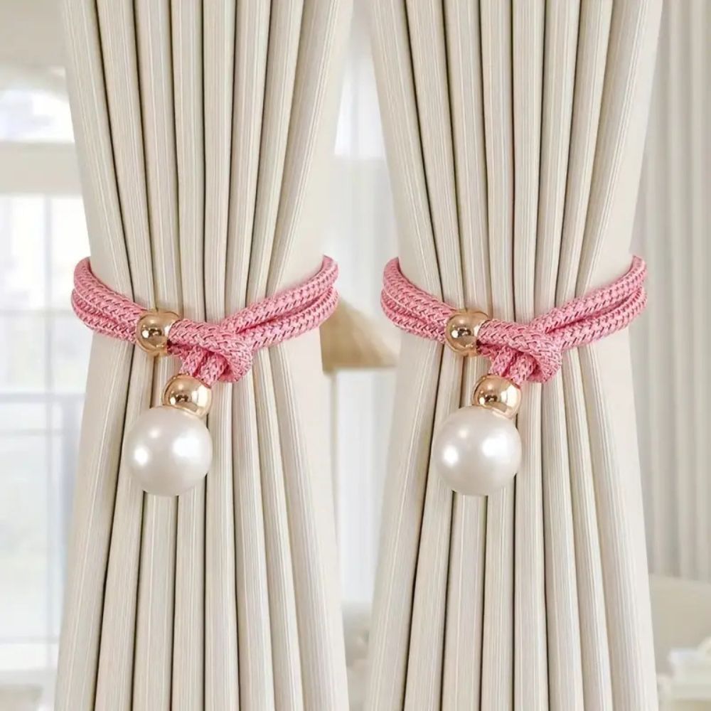Glänzender Perlen Vorhang Halter | 2er Set