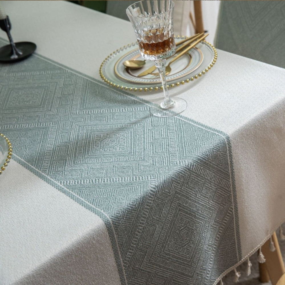 Glisstra Geometrische Quasten-Tischdecke