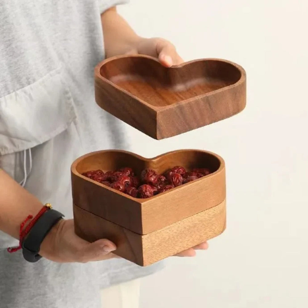Rustikale Herz Snackbrett Kollektion | 4 Stück