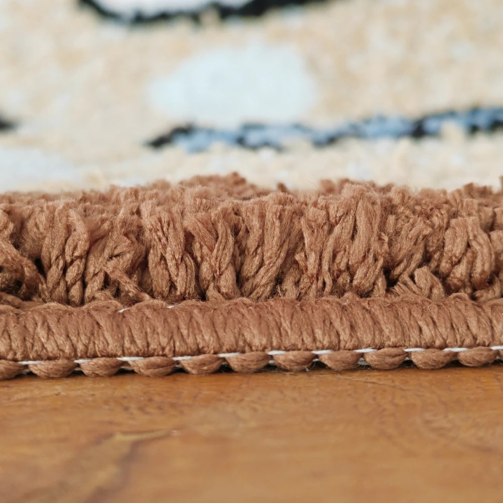 Fluffy Halbkreis Rutschfeste Badmatte