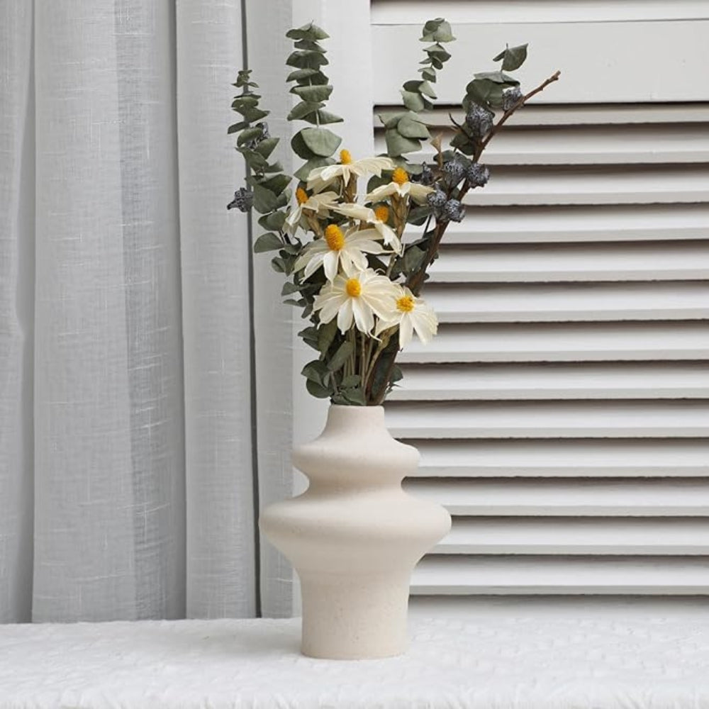 Nordic Beige Keramik Blumen Vase