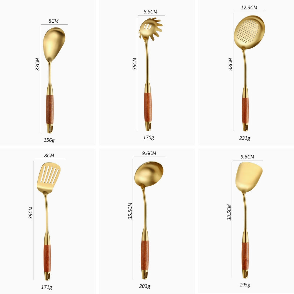 Chef’s Choice Goldene Küchenutensilien | 6-teiliges Set