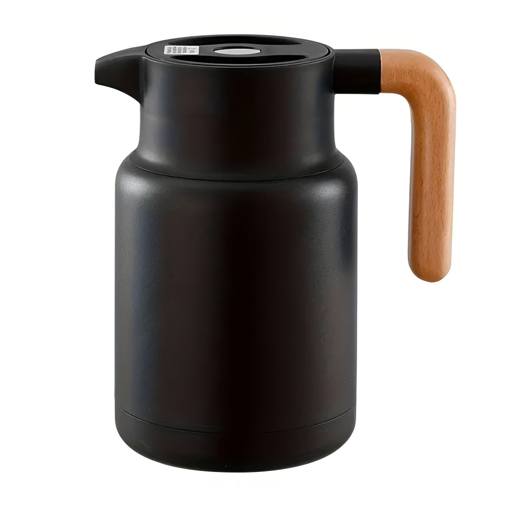 Klassische Thermokaraffe mit Holzgriff