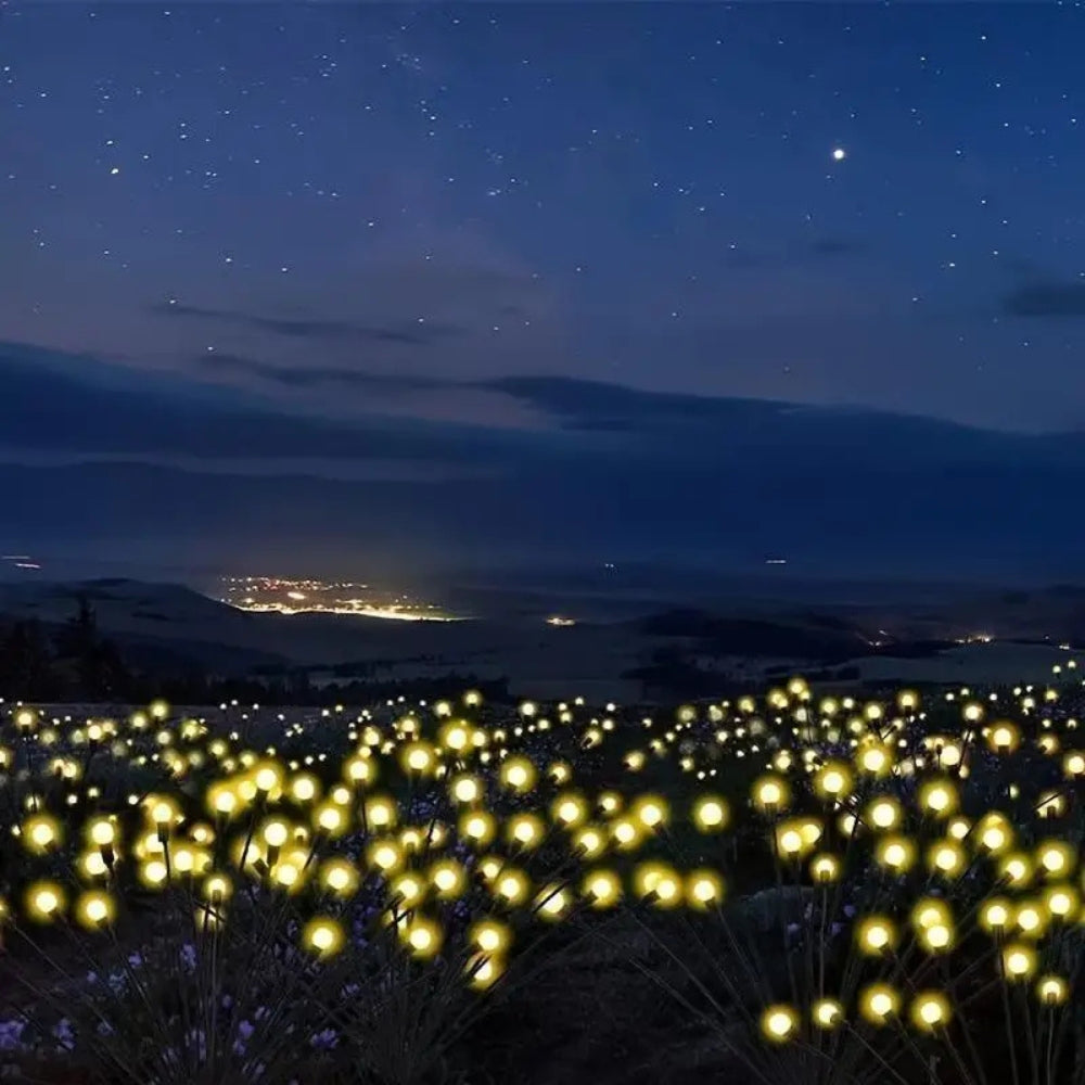 Solarbetriebene Glühwürmchen-Gartenlampen