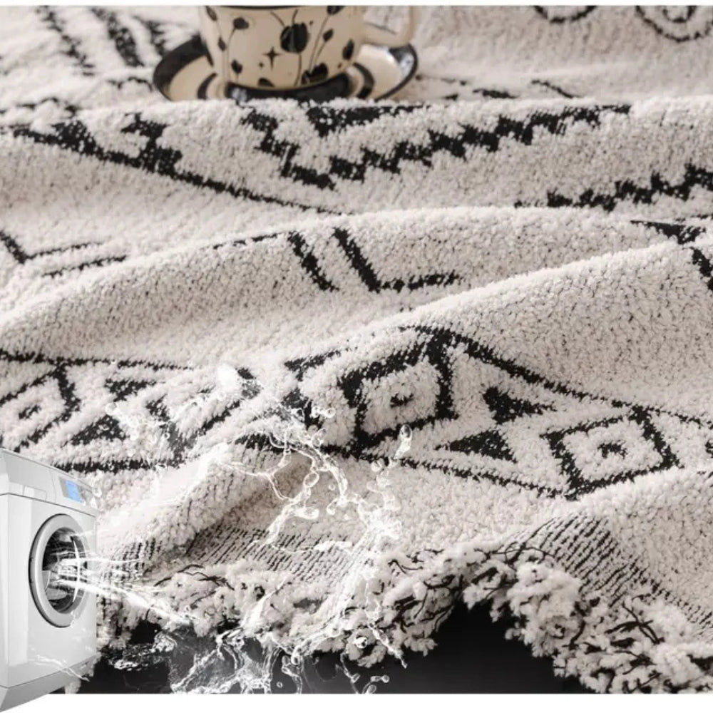 Geometrische Boho Sofabezug-Decke